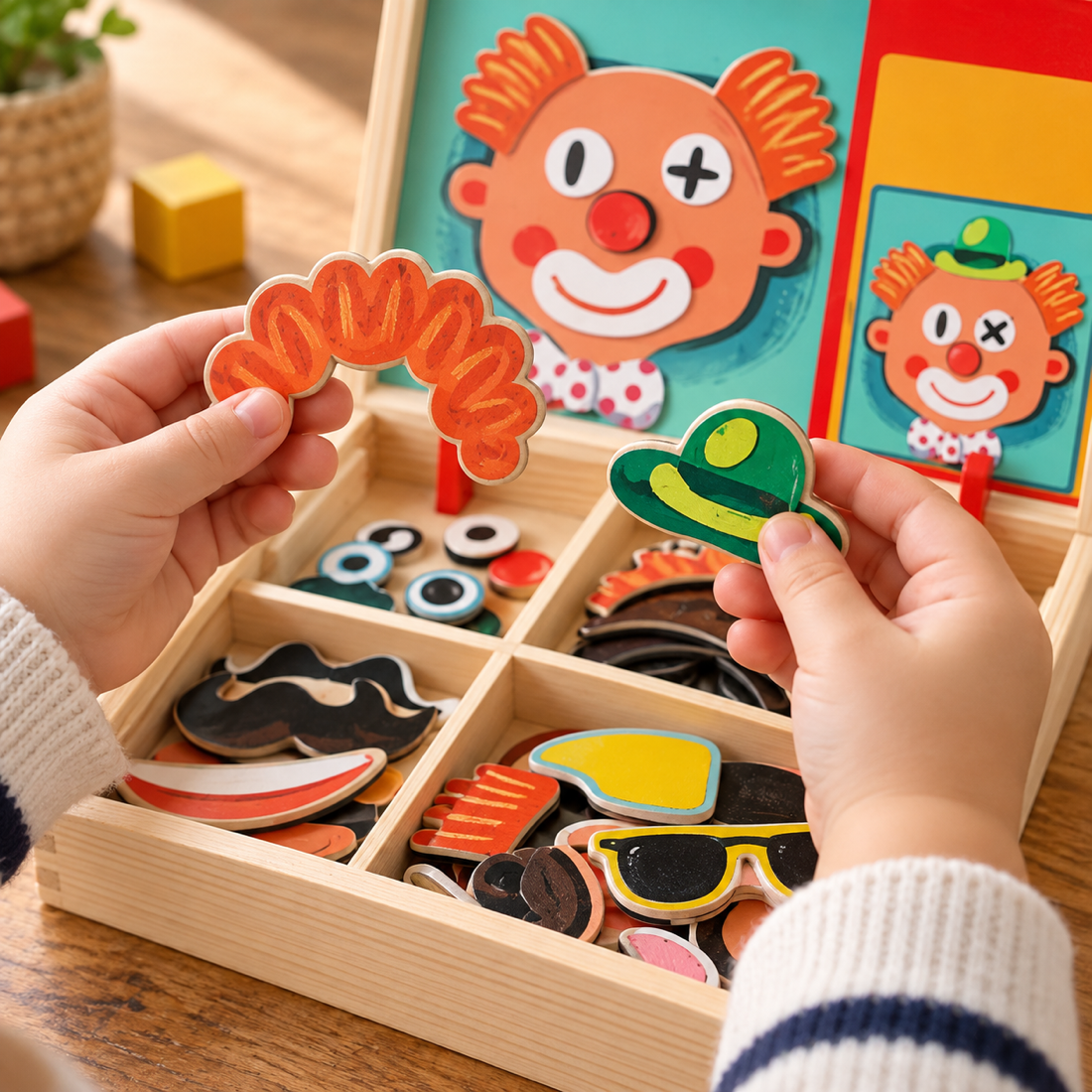 木製モンテッソーリ磁石パズル